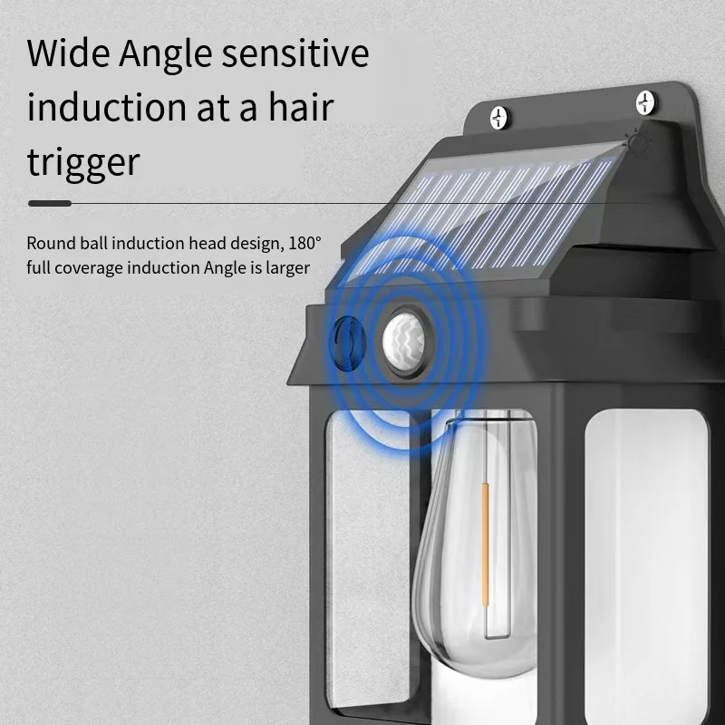 Wholesale High Quality Tungsten Wire Warm Light Outdoor Solar Wall Lights Waterproof Solar Wall Bright Lights Outdoor