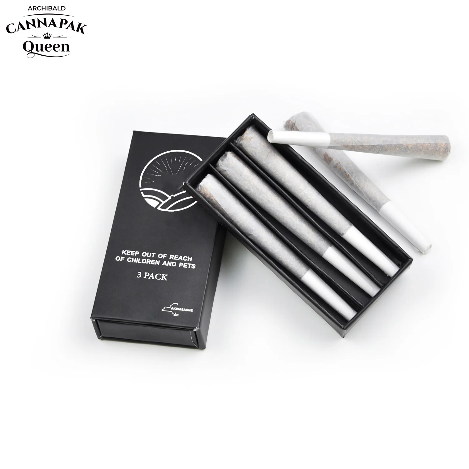 Odor Diffusion Prevention Wholesale Paper Box Luxury Rigid Case Supplier Kraft Corrugated Boxes 5 Packs Display Box For Pre Roll