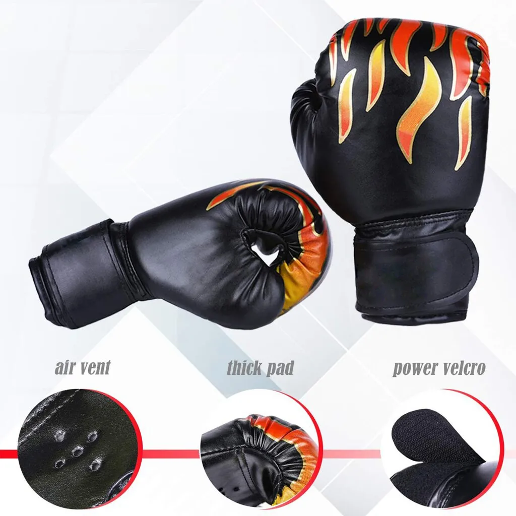 WOSWEIR 6OZ Kids Boxing Gloves Free Fight MMA Sanda Training Equipment PU Leather Kick Boxing Punching Karate Muay Thai Guantes
