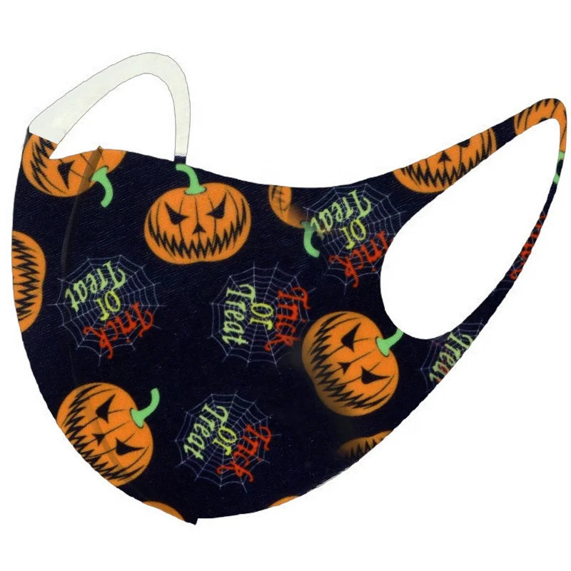 
Custom print halloween Christmas maskes fashion design with black trim cloth polyester cotton sublimation maskes 