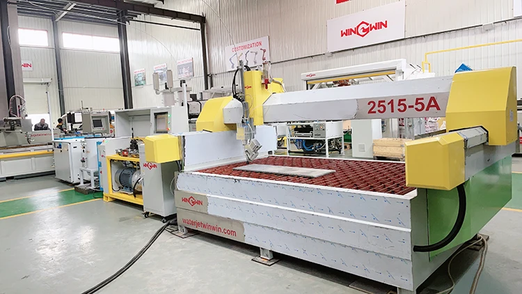 High-Pressure AC5-Axis 2515 Aqua Jet Cutting Hard Stone Abrasive Waterjet Machining Systems