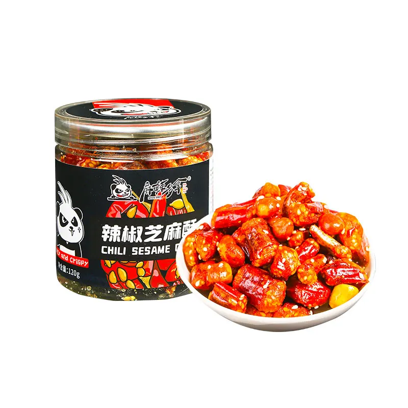 
Spicy Delicious Chili Peanut Vegan Canned Food Sesame Snack Chips Potato 