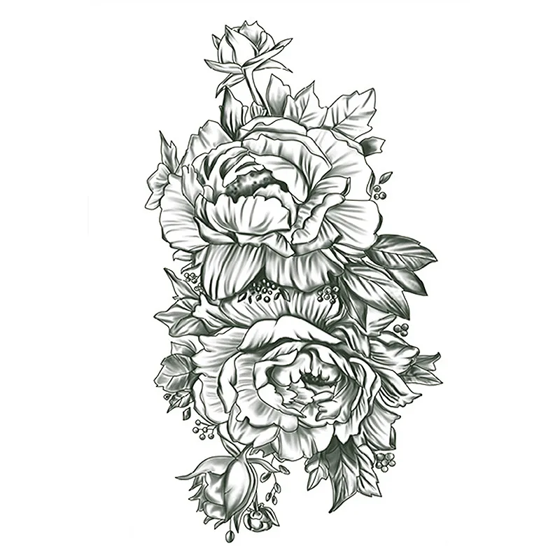 Flower arm tattoo stickers can be customized 1800 models optional half arm tattoo stickers