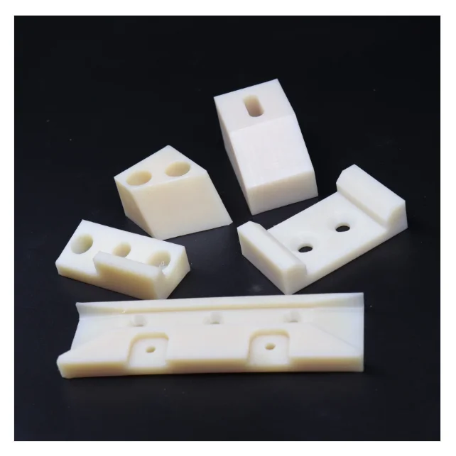 CNC customized plastic parts for machinery, turning white wear-resistant MC nylon parts, plastic blocks,