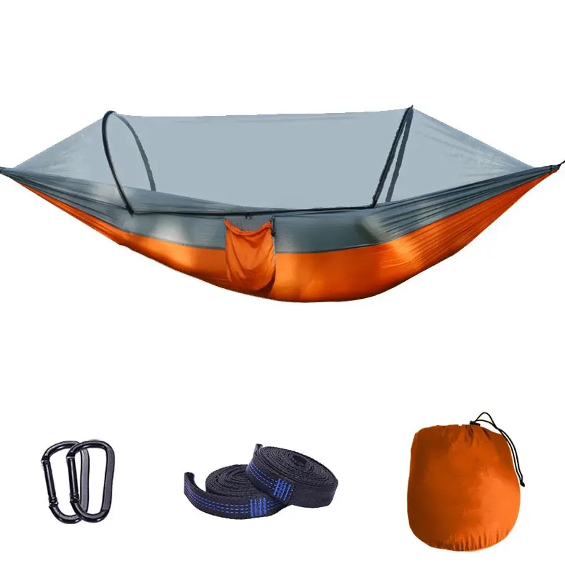 Outdoor Camping High Quality Nylon Hammock With Mosquito Net Hiking Swing
