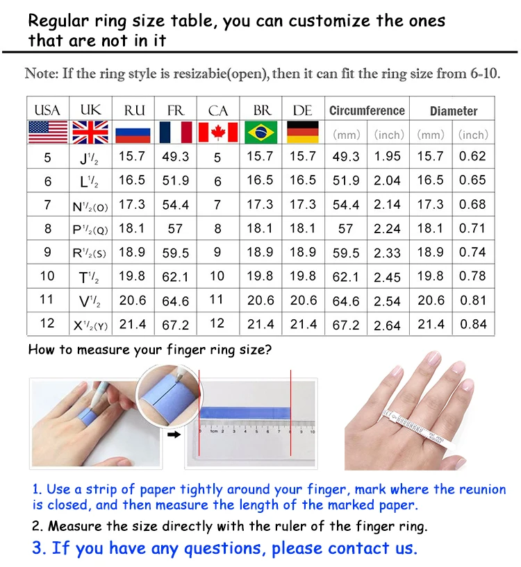 rings size