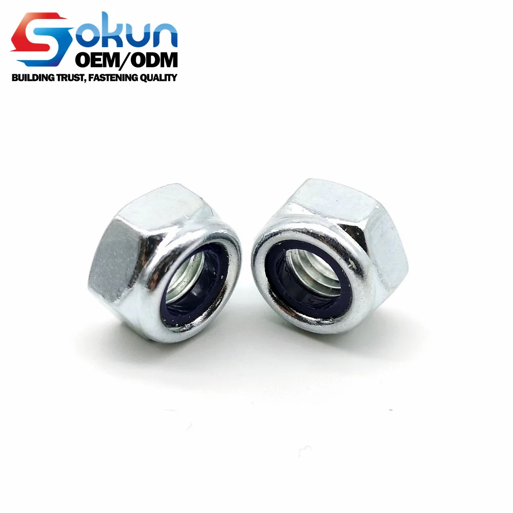 DIN 985 A2 A4 Grades Corrosion-Resistant Brass Copper Hex Nuts Stainless Steel Nuts M3 Water Treatment Polished Passivated