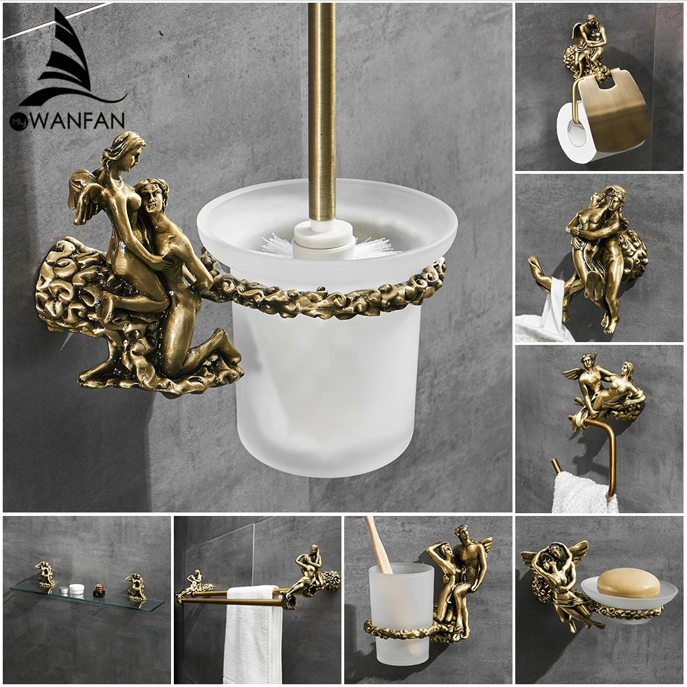 WANFAN аксессуары для ванной комнаты романтическая серия MB-0815B бронзовая ванная настенная мыльница