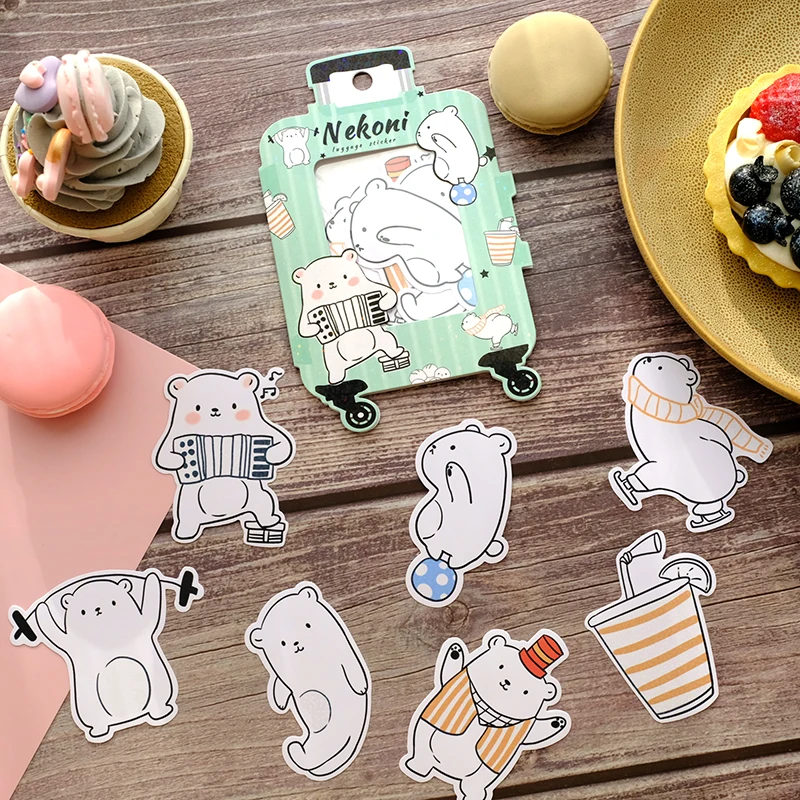 Nekoni Waterproof Sticker Flakes Laptop Decorative Decals Self Adhesive Decals for Stickers Pack Animal Luggage Decals