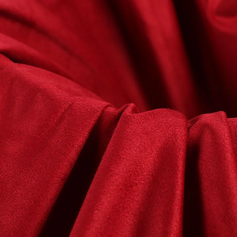 Professional Factory 100%Polyester 140GSM 50D*75D Knitted Suede Fabric Readystock For Coat Jacket Trousers Cushion