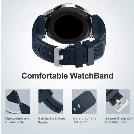 hot sales Promotion Classic Silicone Bracelet Replacement Sport Watch Strap for Samsung Gear S3 Frontier