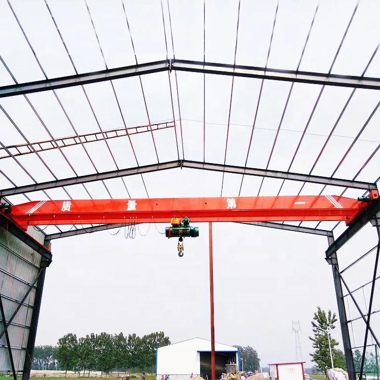 Customized LDA 10ton-10.5m Single Girder Overhead Crane With Chain Electric Hoist