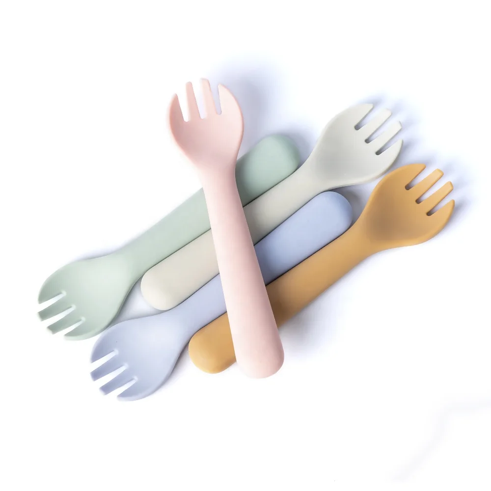 Милая силиконовая ложка для кормления младенцев без бисфенола А, одобренная LFGB, 2022