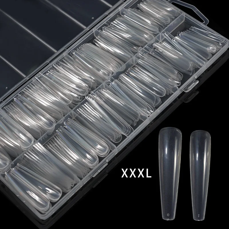 240Pcs/Box XXXL Ballet Square Artificial Nail Tips Wearing ABS Material Extended T-shape Nail Tips For Nail Art Salon