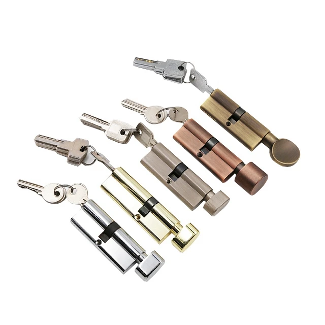 Brass High Quality Double Open U.s. Polished Brass Deadbolt New Key For Front Door Lock Cylinder