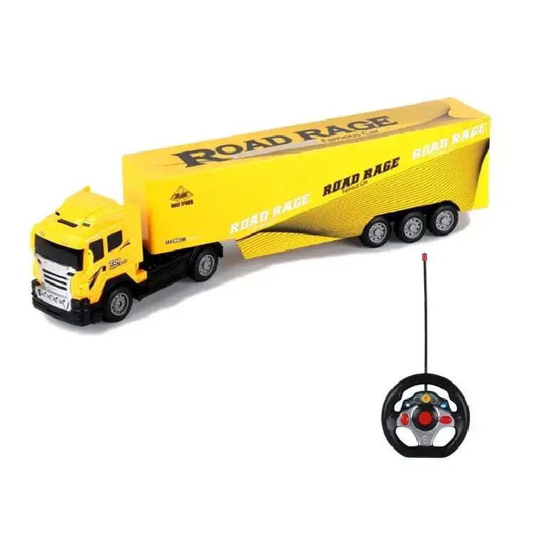 New Arrival Heavy Load Radio Control Toys Trucks Crane Car Rc 4 CH Container Truck Crane Made In China With Light