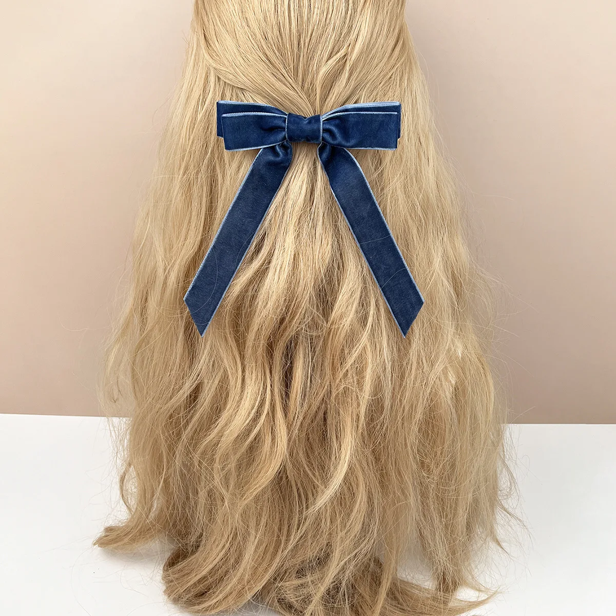 New velvet Bow Hair Clips Simple Ribbon Hair Clips for Women