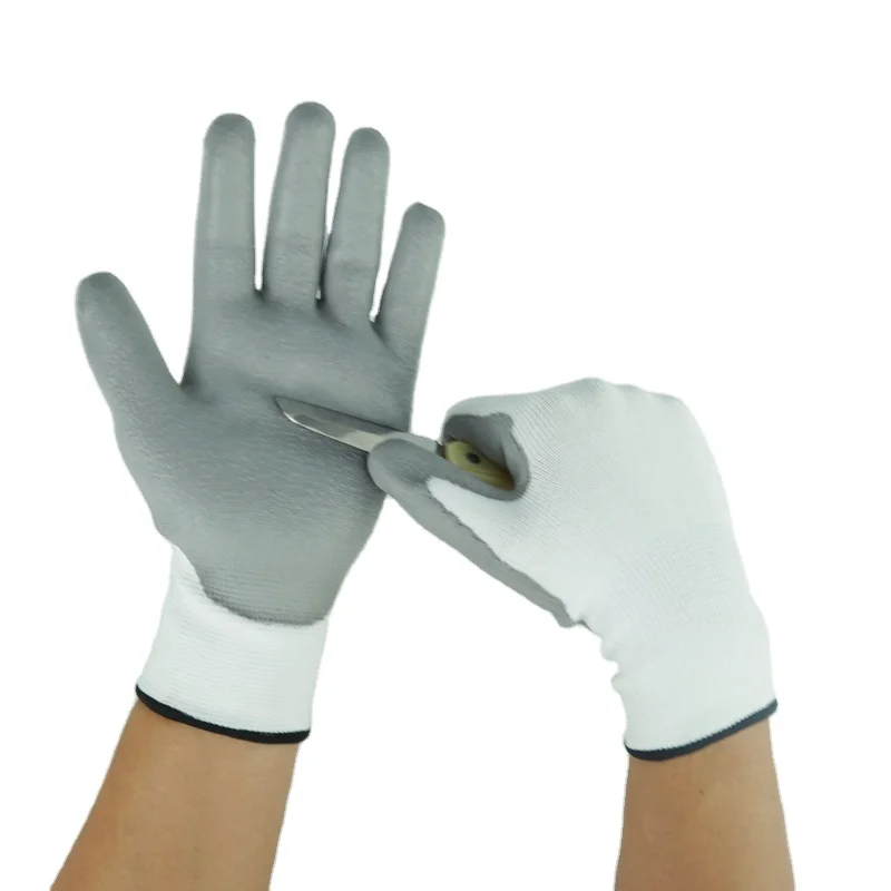 PU Palm Coated Nylon Safety Working Glove (1600409520450)