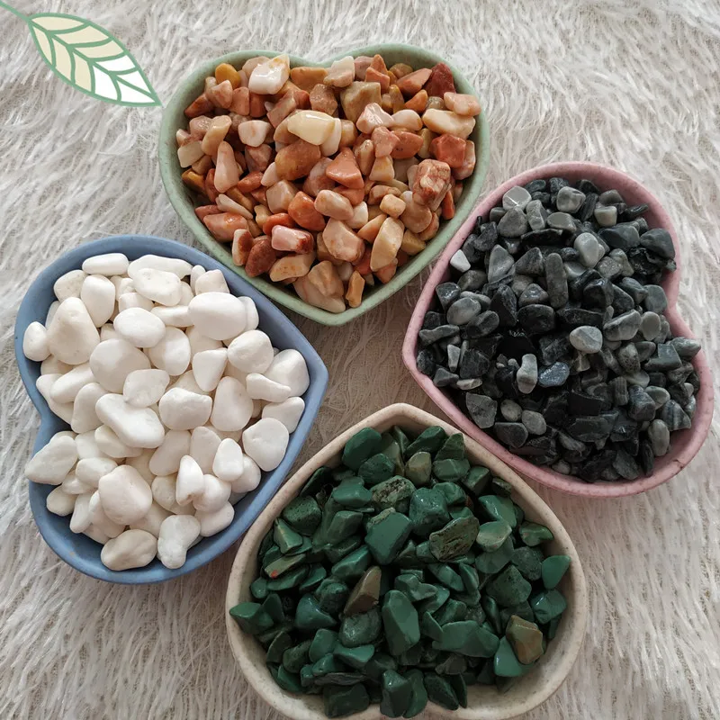 Landscaping Decor Wash Tumble Floor China Round Granite White Color Pebble Stone for Garden Paver