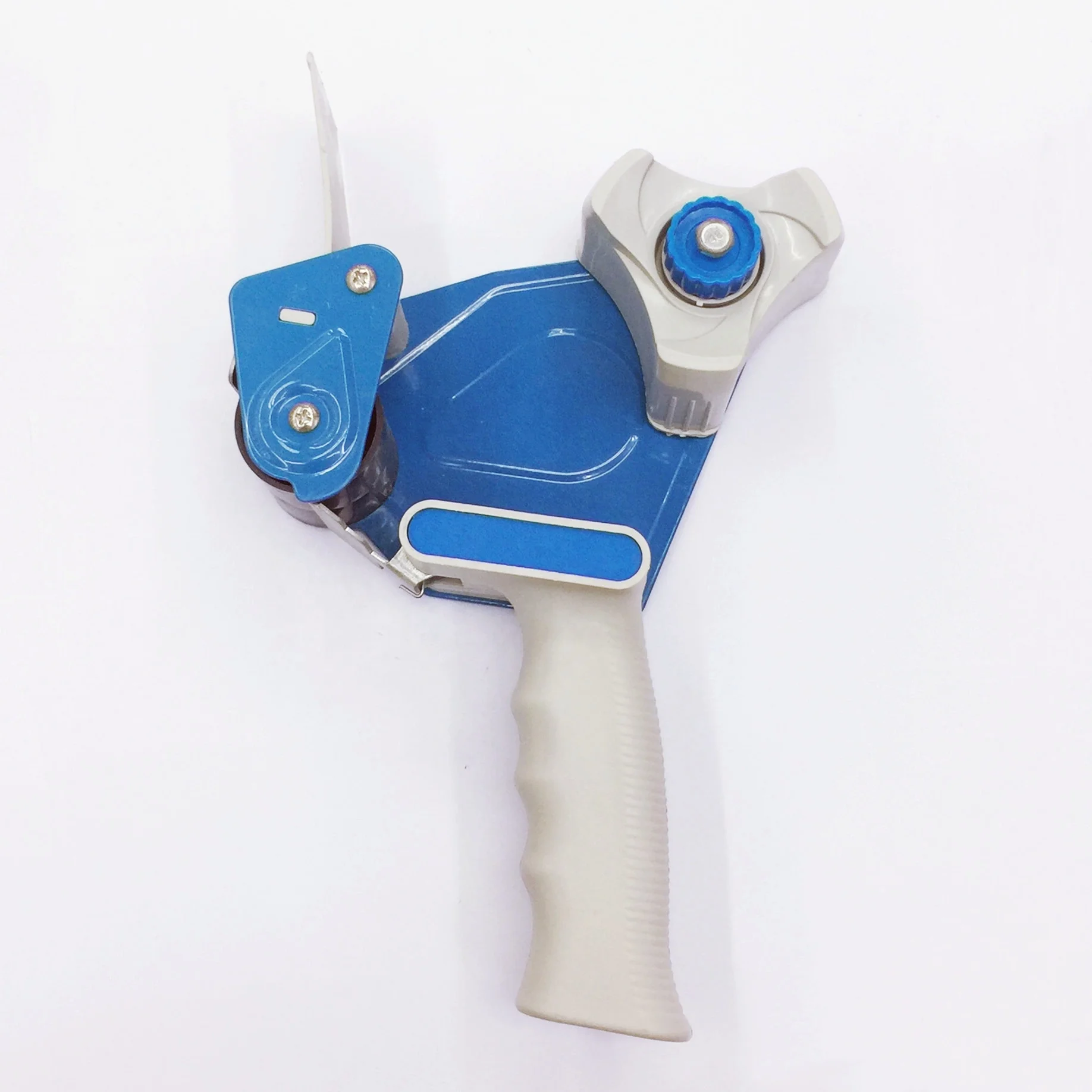 Colombia hot sale heavy duty plastic and metal packing tape dispenser big size carton sealing adhesive tape cutter with handle