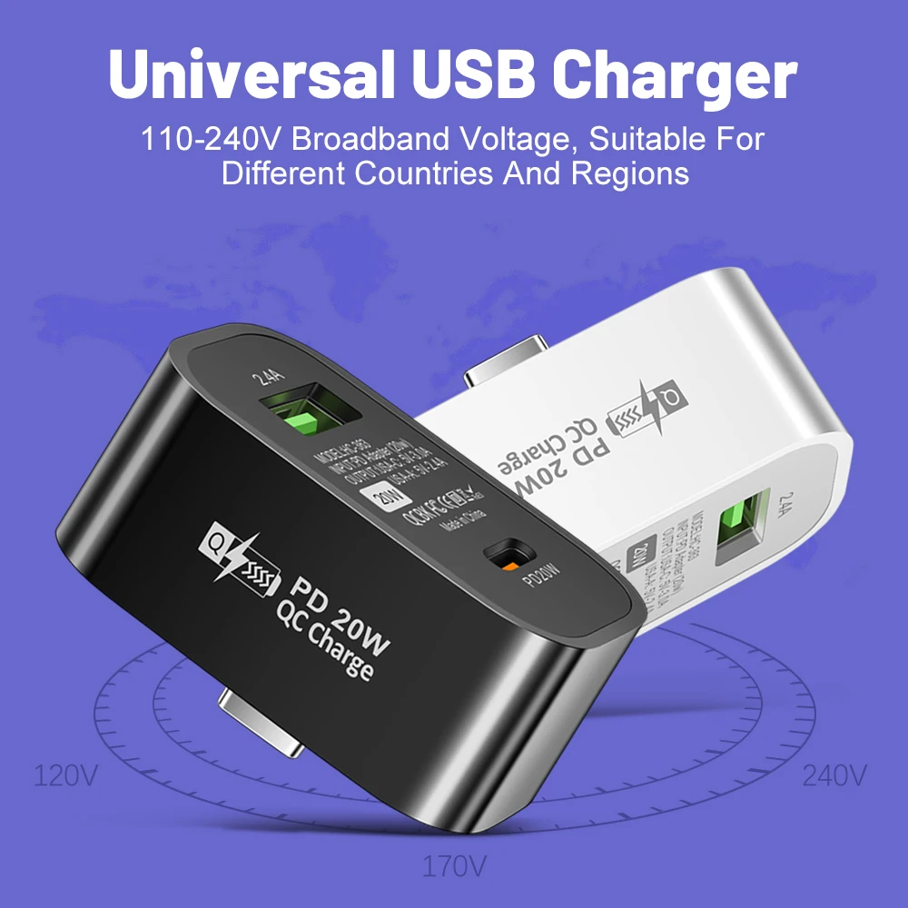Новое поступление PD 20 Вт адаптер для быстрой зарядки USB C концентратор удлинитель type pd и зарядное
