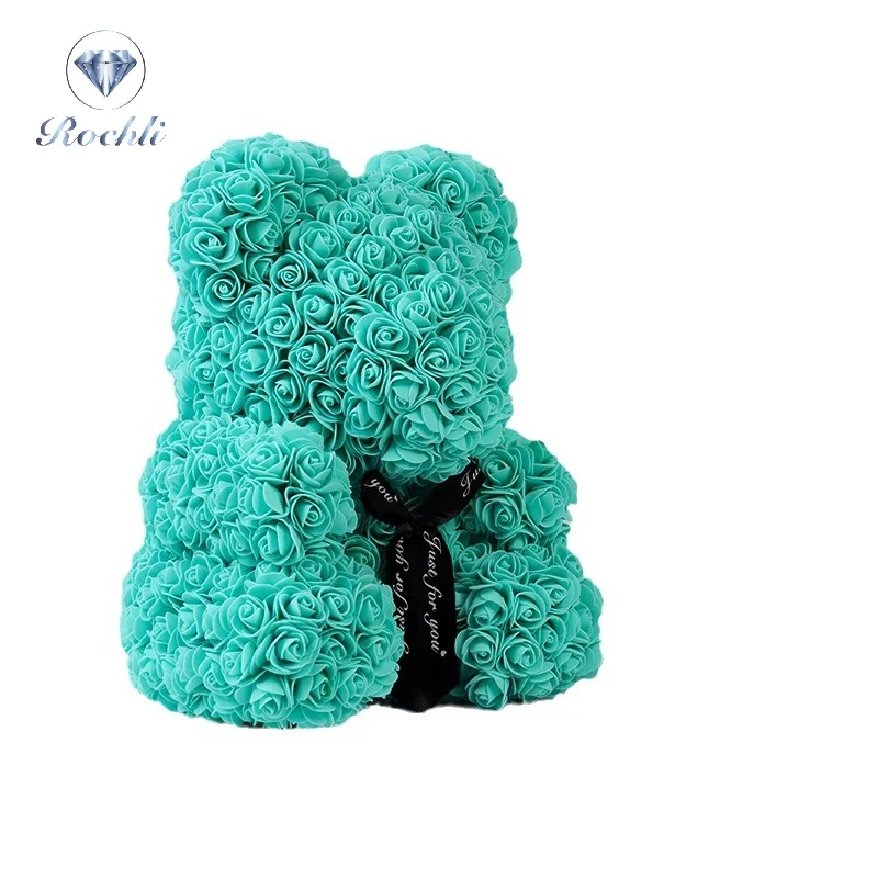 Красочный бессмертный розовый медведь 520 день Святого Валентина подарок Креативный на рождения пенопластовый букет