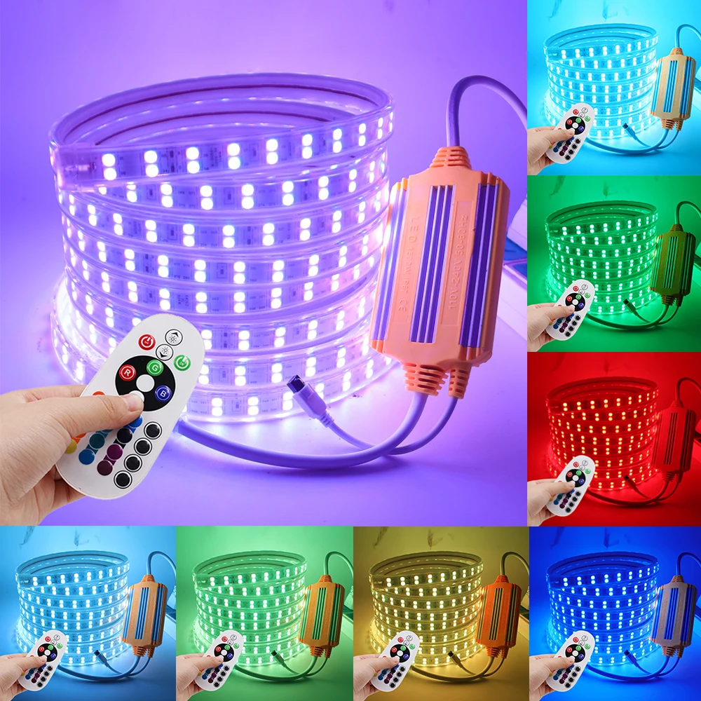 2835 SMD RGB светодиодные полосы света бесплатный образец 5 м Гибкие неоновые пользовательские оптовые с пультом дистанционного управления для контурного освещения