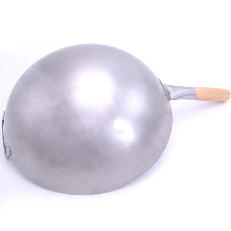 Handmade Giant Iron Wok Thickening Non Coated Round Bottom Pan Extra Large Restaurant Wok Cook
