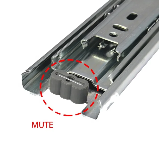 Furniture fitting hardware drawer slide office building material 3 fold full extension ball bearing building construction