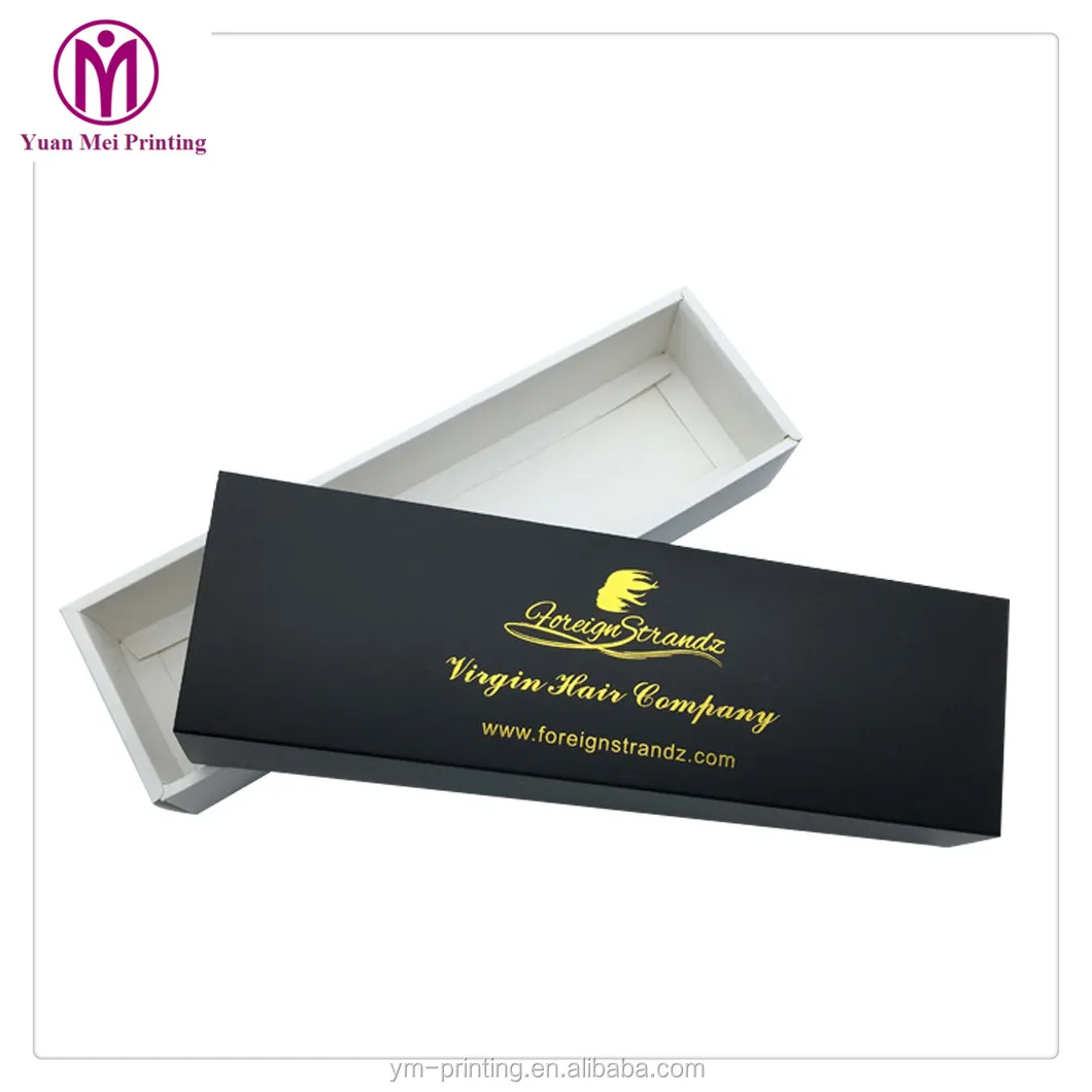 wholesale cheap luxury creative custom logo shipping black foldable hair extension straightener packaging cardboard gift box