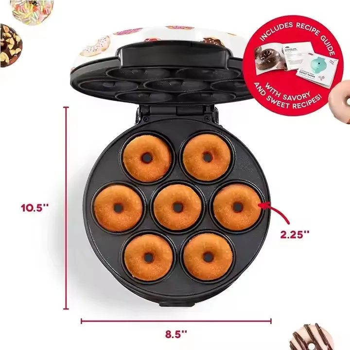Mini Donut Maker Machine For Kid Snacks Fabricant De Beignets Make 7 Doughnuts Maker Fabricante De Donas Donut-Hersteller