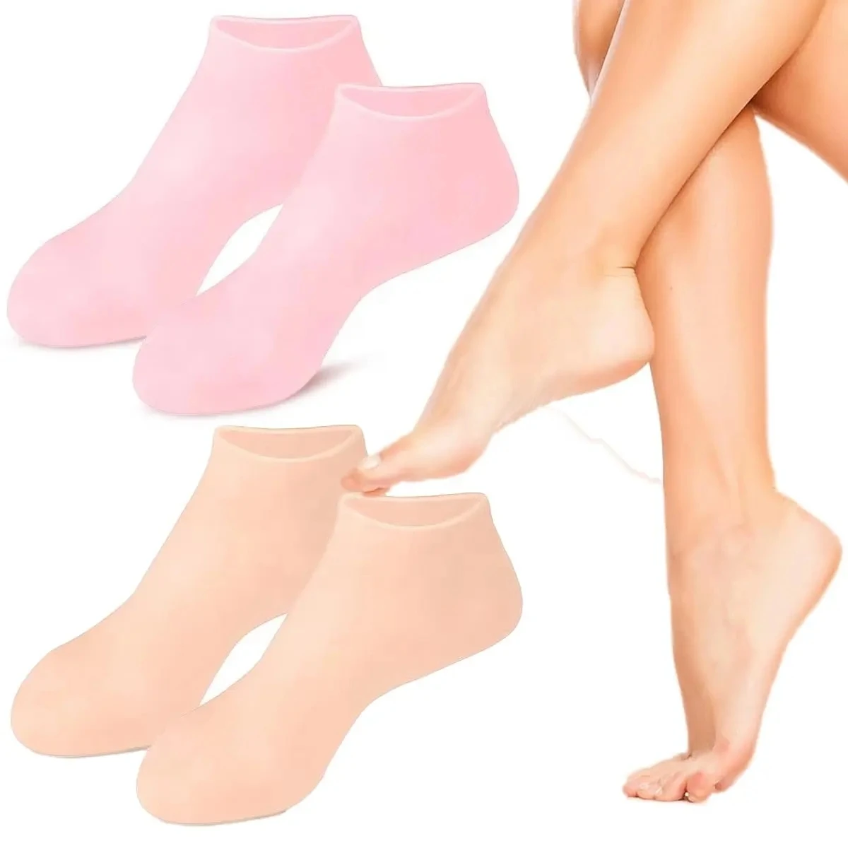 Silicone Moisturizing Gel Socks Breathable Socks Elastic Soft Non-slip Moisturizing Sock For Women Foot Care