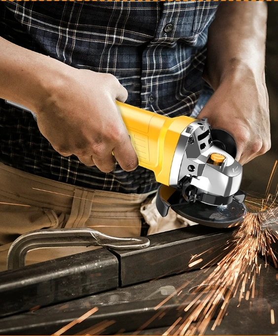 New 100mm Electric Angle Grinder Angle Power Tool Grinding Metal Wood Chip Cutting And Grinding Machine Grinder Polisher