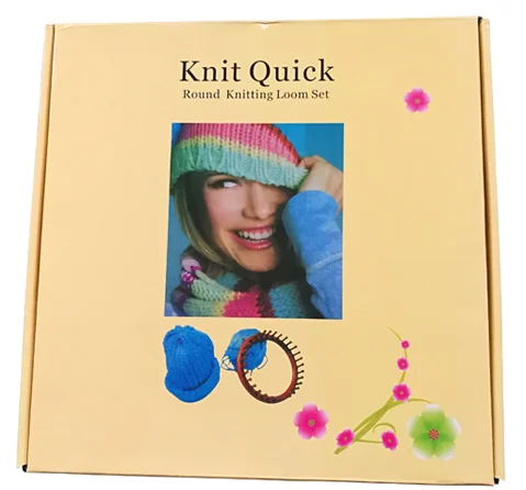 Circle Circular Round Knitting Looms Set with Hook Needle and Knitting Yarn Needle Kit for Embellishment DIY Craft