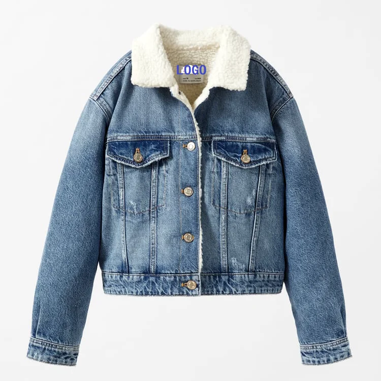Hot Sale OEM Custom Fashion Kids Denim Jacket Winter Padding Jeans Coat For Boys
