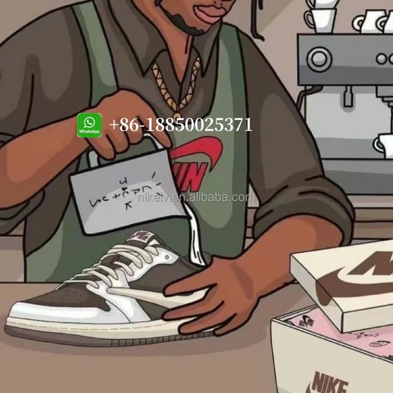 Top Quality Men Women Sport Shoes Travis Scott Basketball Shoes Reverse Mocha Olive Sneakers Jump Classic Series Trainers