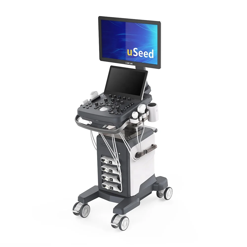 LTUB72 Medical Instruments 3D/4D Usg Machine 19 Inch Lcd Monitor Trolley Color Doppler Ultrasound