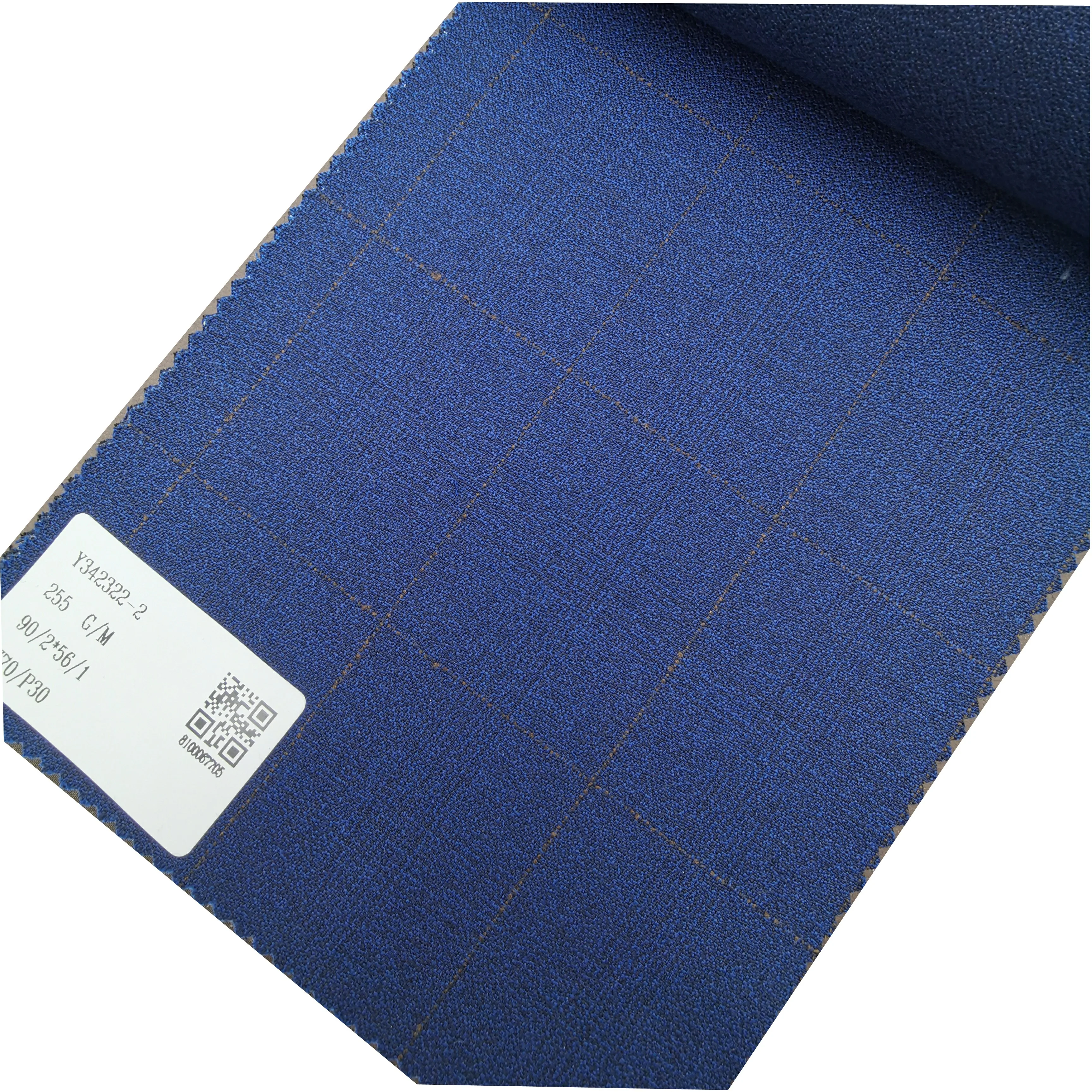 
342322-2 wool polyester blended fine worsted fabric for sweat suit fabric 2021 patterned suit fabric for men spring and summer 