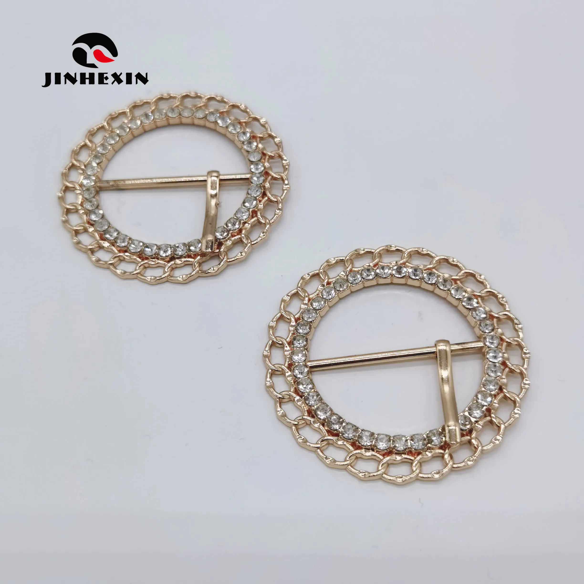 The Latest Fashion Zinc Alloy Pin Buckles Rhinestones Pin Buckle Manufacturers Shoe Buckles Metal