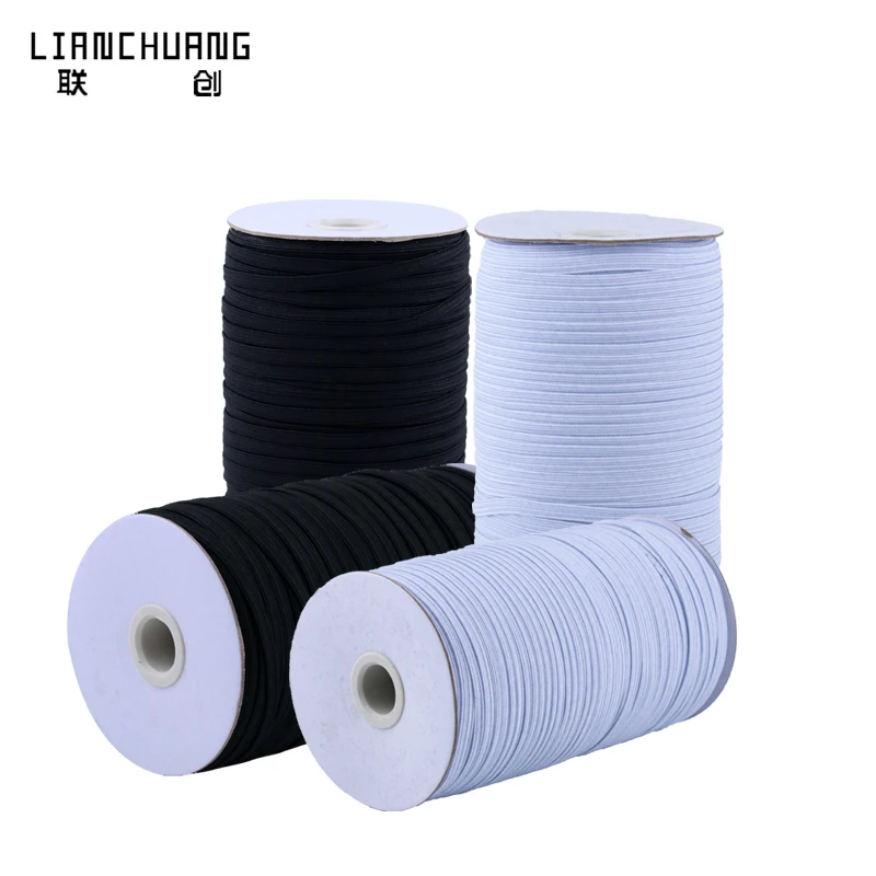 Cheap new product  6mm High tenacity knitted elastic band for clothing for hair tie