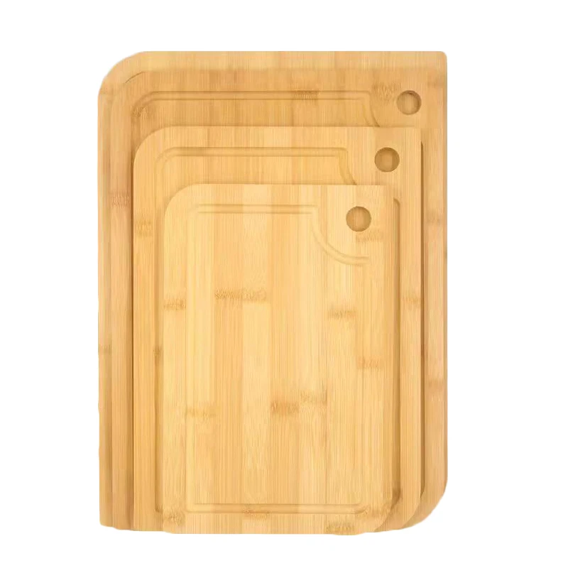 Wholesale Custom Bamboo Wood Round Rectangle Kitchen Personalized Cutting Board Chopping Blocks Set