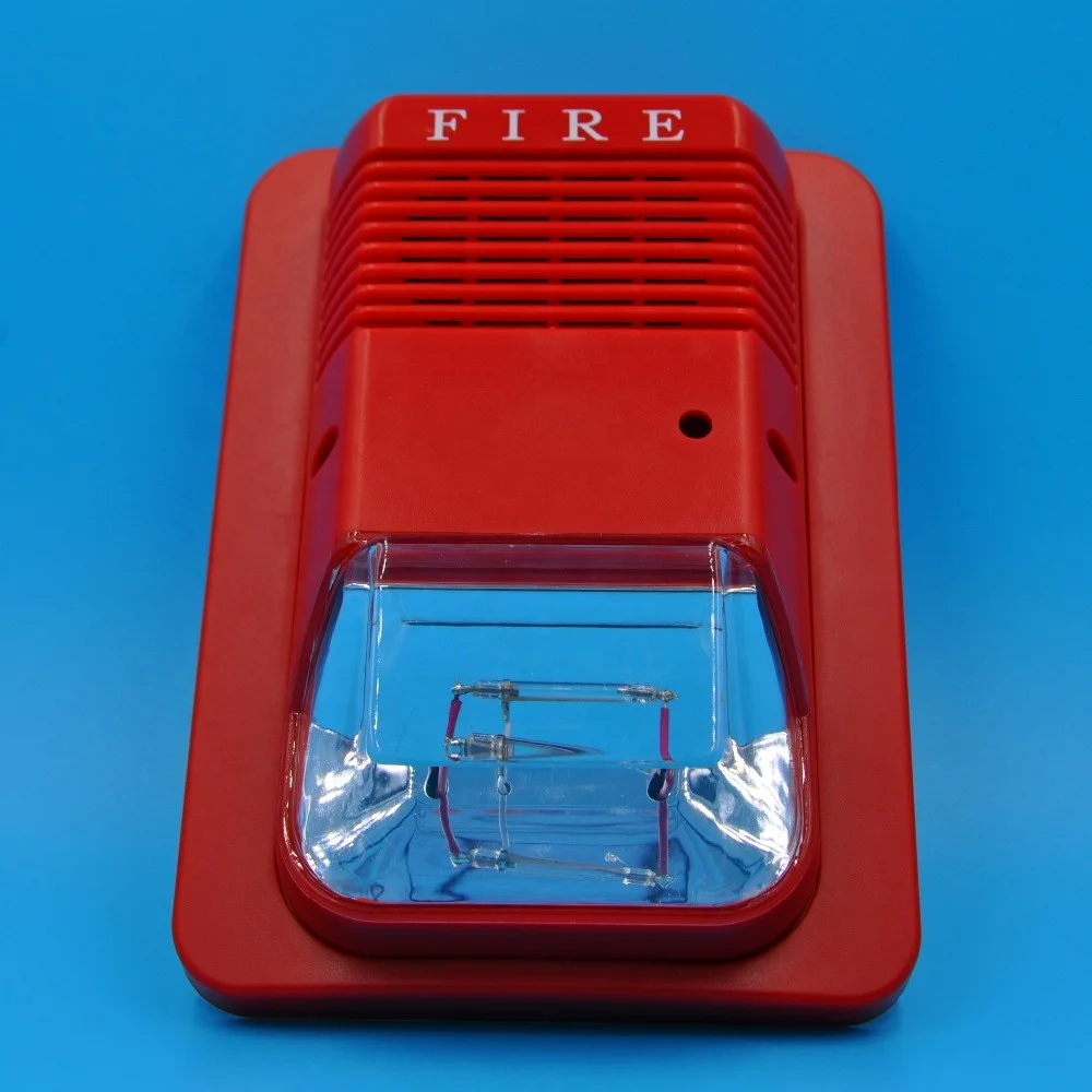 Separate Power Fire Alarm Siren Horn With Strobe Light