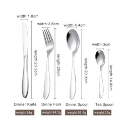 Hot sales  stainless steel restaurants hotels dining flatware sets banquet high end cutleny set