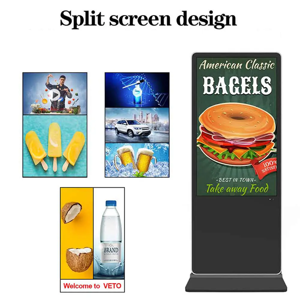 Vertical LCD Advertising TV Video Player Equipment Totem Indoor Digital Signage and Display