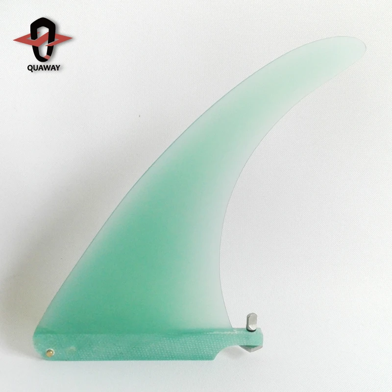 Custom Blue Fiberglass Resin Carbon Single Fins Surfboard SUP Longboard Fin Centre Fin