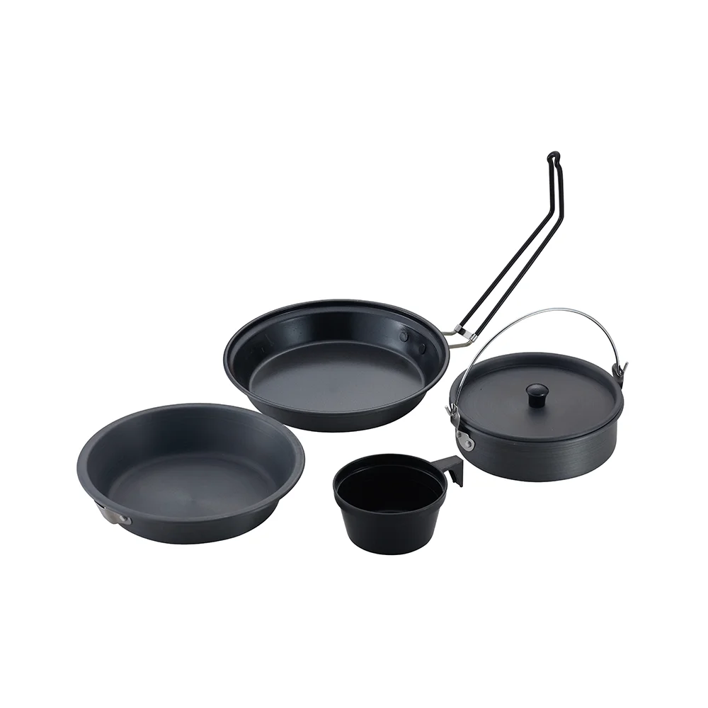 Hot Sale 1 Person Camping Outdoor Hiking Cheap Magic Cooking Set Aluminum Cooking Pot