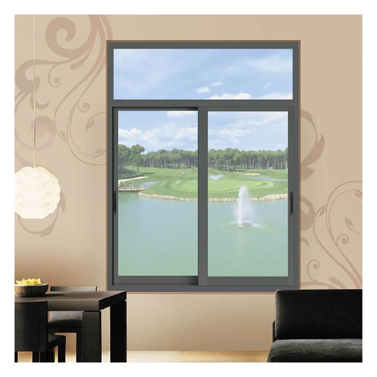 Optima Customized Aluminum Profile French Sliding Glass Window Latest Sliding Window Design Window Frame Aluminum Sliding