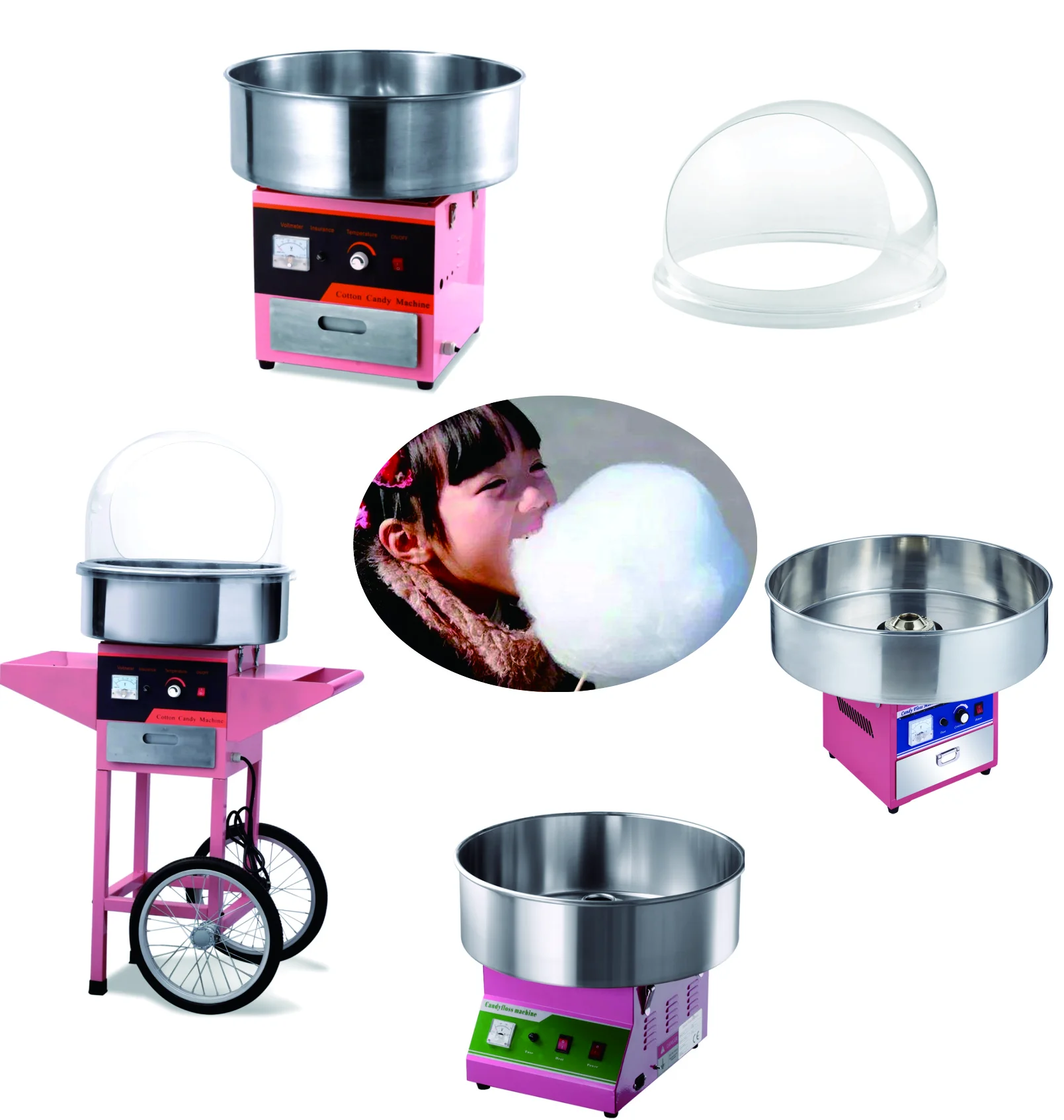 Wholesale High Efficiency  Automatic Gas Cotton Candy Floss Commercial  Machine Sugar Maker