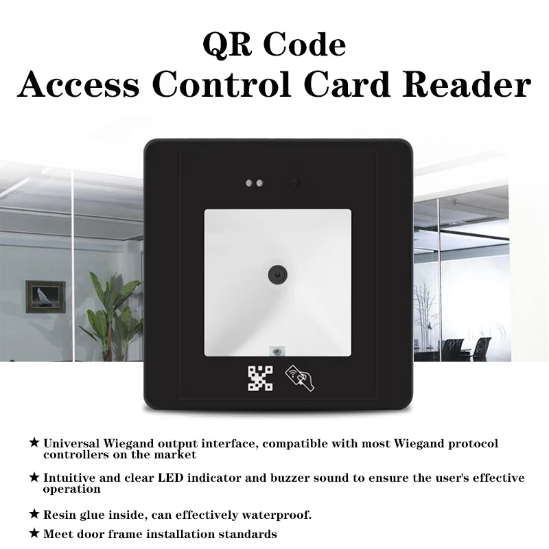 VIANS RFID Reader Access Control card 125khz Scanner USB WEIGAND RS232 RS485 compatible QR Code Scanner