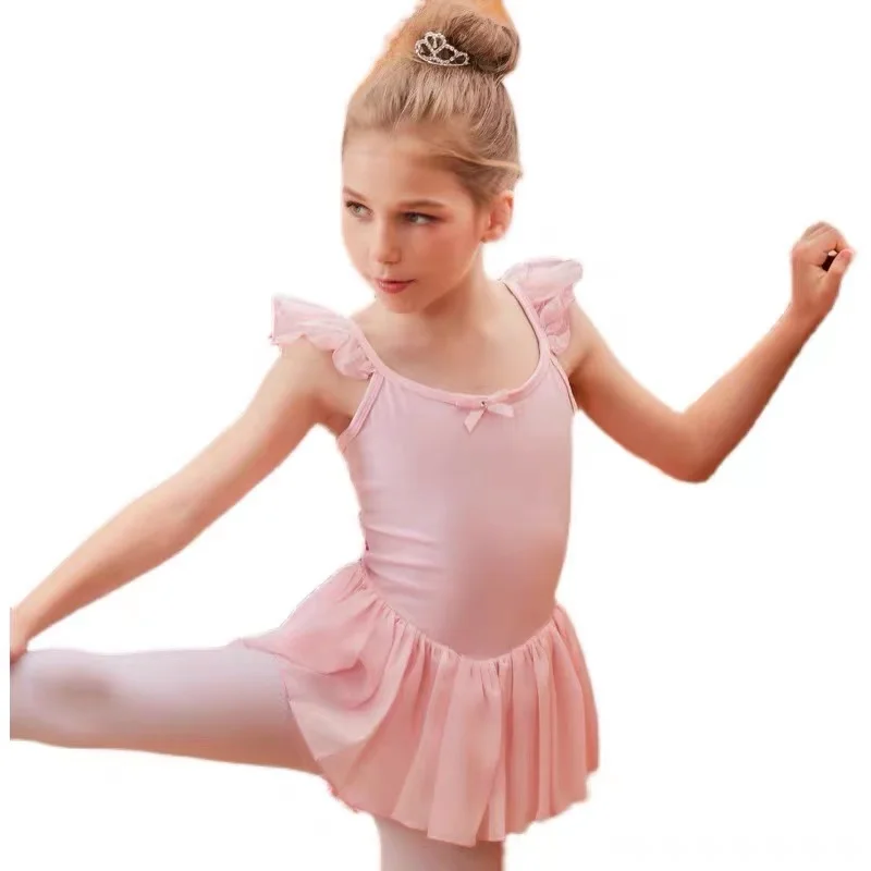 Wholesale Performance Gymnastics Leotard Girls Dance Dress Training Dancewear Ballerinas Dance dresses